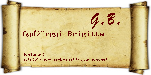 Györgyi Brigitta névjegykártya